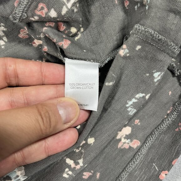 Pure Jill Tunic Womens Large Tall Asymmetric Floral Organic Cotton - Picture 5 of 8